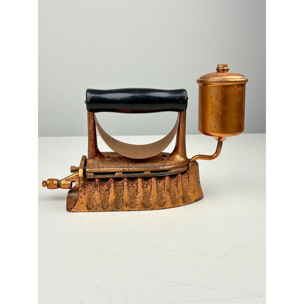 Antique The Monitor Gas Sad Iron Patented in 1903 Copper Brass SadIron Co ES2502